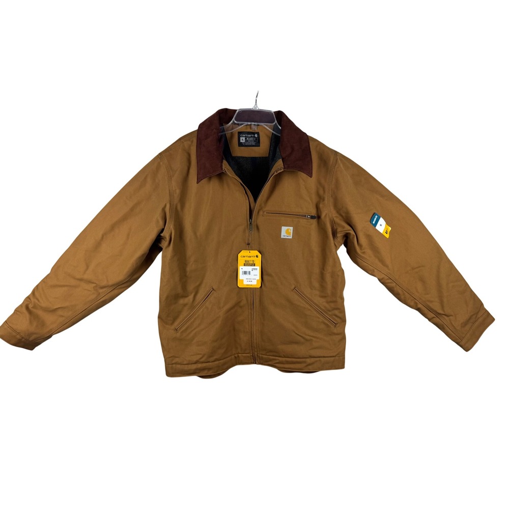 Carhartt Mens Relaxed Fit Duck Blanket Lined Detroit Jacket Brown 103828 XL NWT